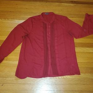 Adrianna Papell top. Red